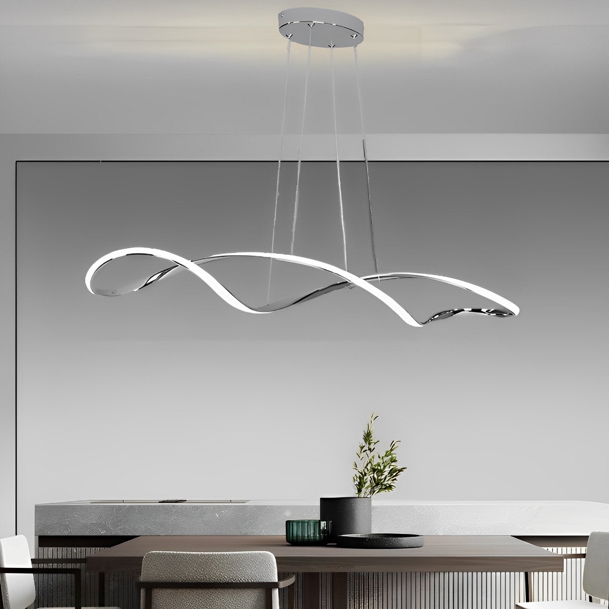 Creative Waves traploze dimbare LED elektrolytische moderne kroonluchter
