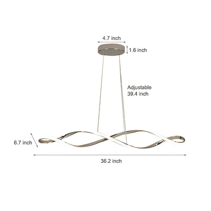 Creative Waves traploze dimbare LED elektrolytische moderne kroonluchter
