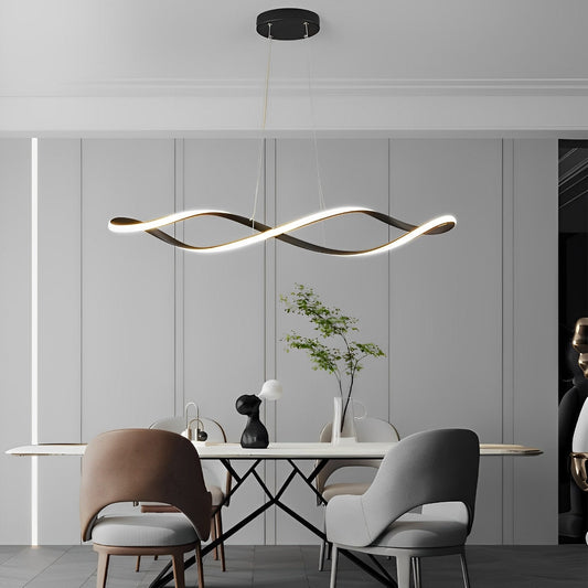 Creative Waves traploze dimbare LED elektrolytische moderne kroonluchter