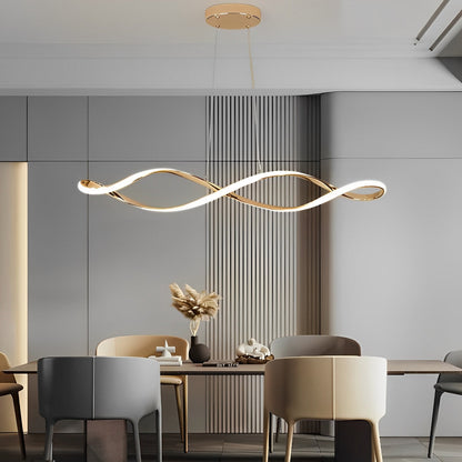 Creative Waves traploze dimbare LED elektrolytische moderne kroonluchter