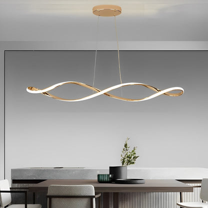 Creative Waves traploze dimbare LED elektrolytische moderne kroonluchter