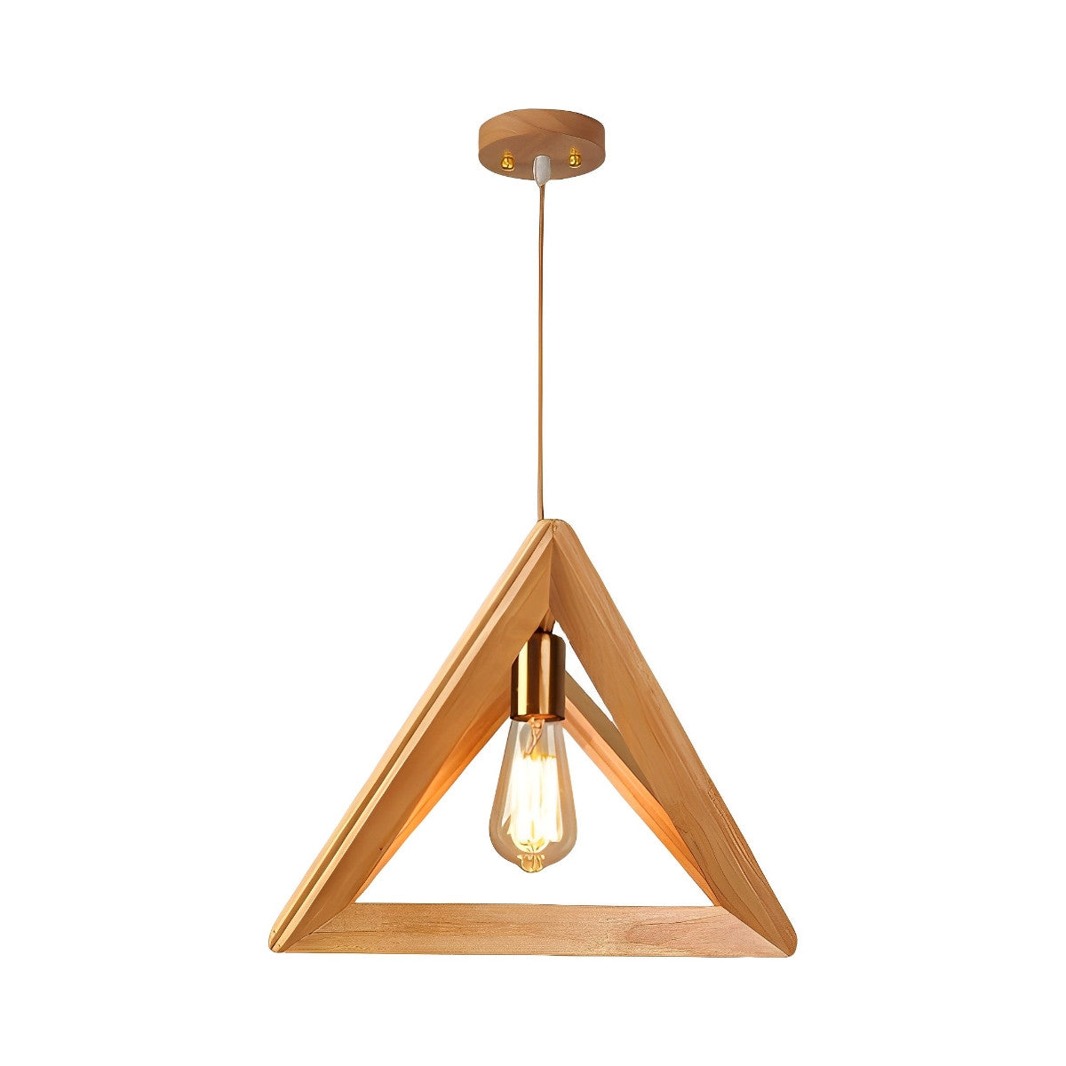 Creatief Houten Frame Geometrische Minimalistische Kroonluchter Plafond Hanglamp