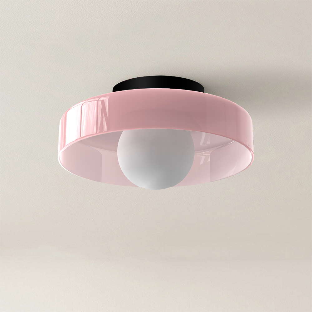 Ronde glazen LED-plafondlamp