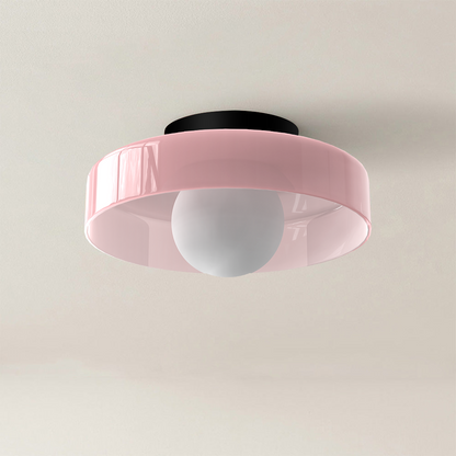 Ronde glazen LED-plafondlamp