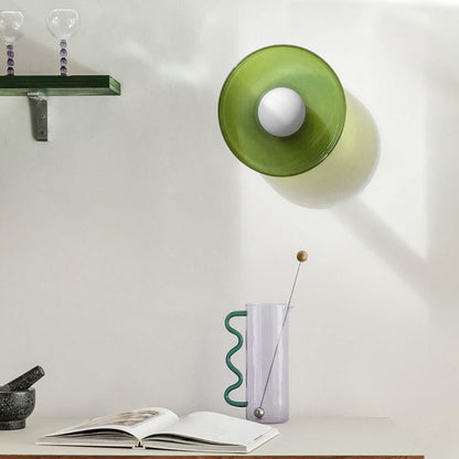 Ronde glazen LED-plafondlamp
