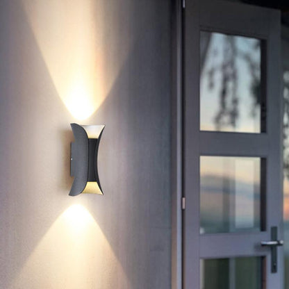 Gebogen LED Op- en Neer Verlichting Waterdicht Aangedreven Buiten LED Licht