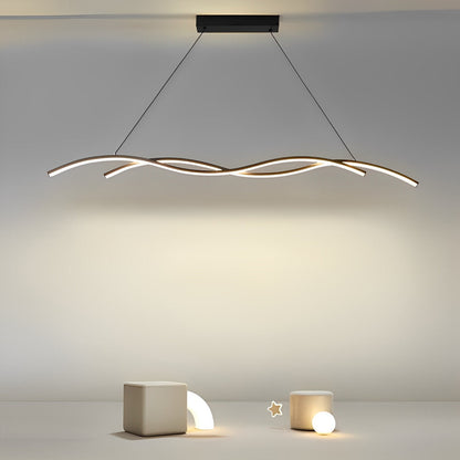 Dubbele Golvende Minimalistische LED Creatieve Moderne Kroonluchter Licht