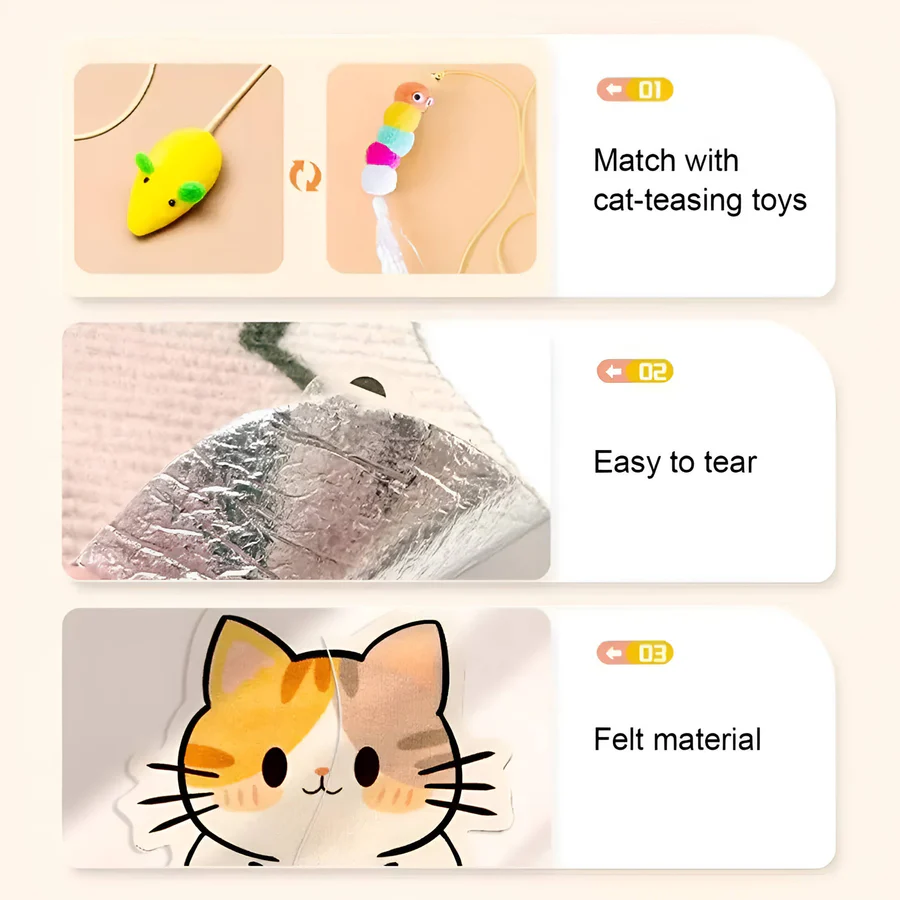 Aan de muur gemonteerde krabpaal voor katten