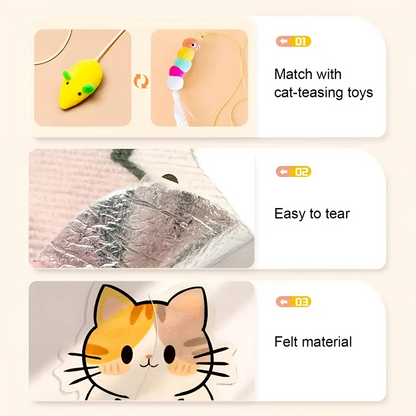 Aan de muur gemonteerde krabpaal voor katten