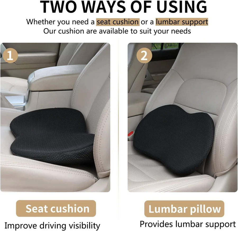 Car Seat Cushion for Shorter Drivers