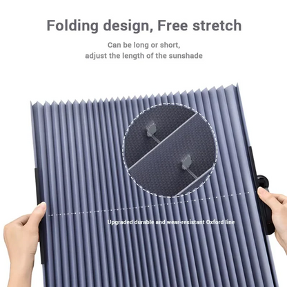 Uitschuifbare zonnescherm gordijnset voor voor- en achterruit van de auto