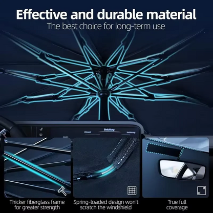 Zonnescherm voor voorruit, opvouwbare paraplu UV-blokkerende autozonnescherm