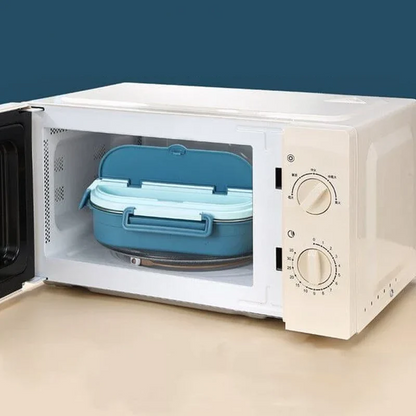 Thermo-Lunchbox mit 4 Fächern, Edelstahl