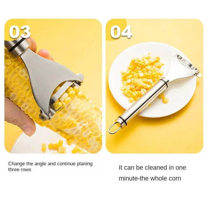 Stainless Steel Corn Peeler with Ergonomic Grip