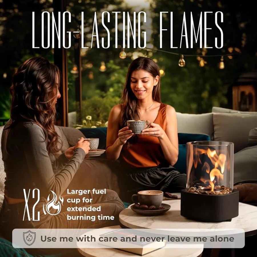 Mini Portable Glass Tabletop Fireplace