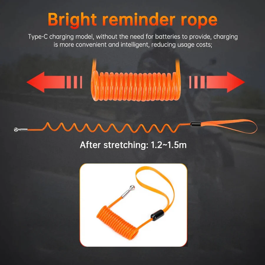 Motorcycle Disc Lock Alarm with 120dB Siren