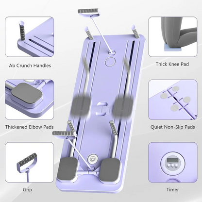 Foldable Pilates Reformer Board for Home & Travel