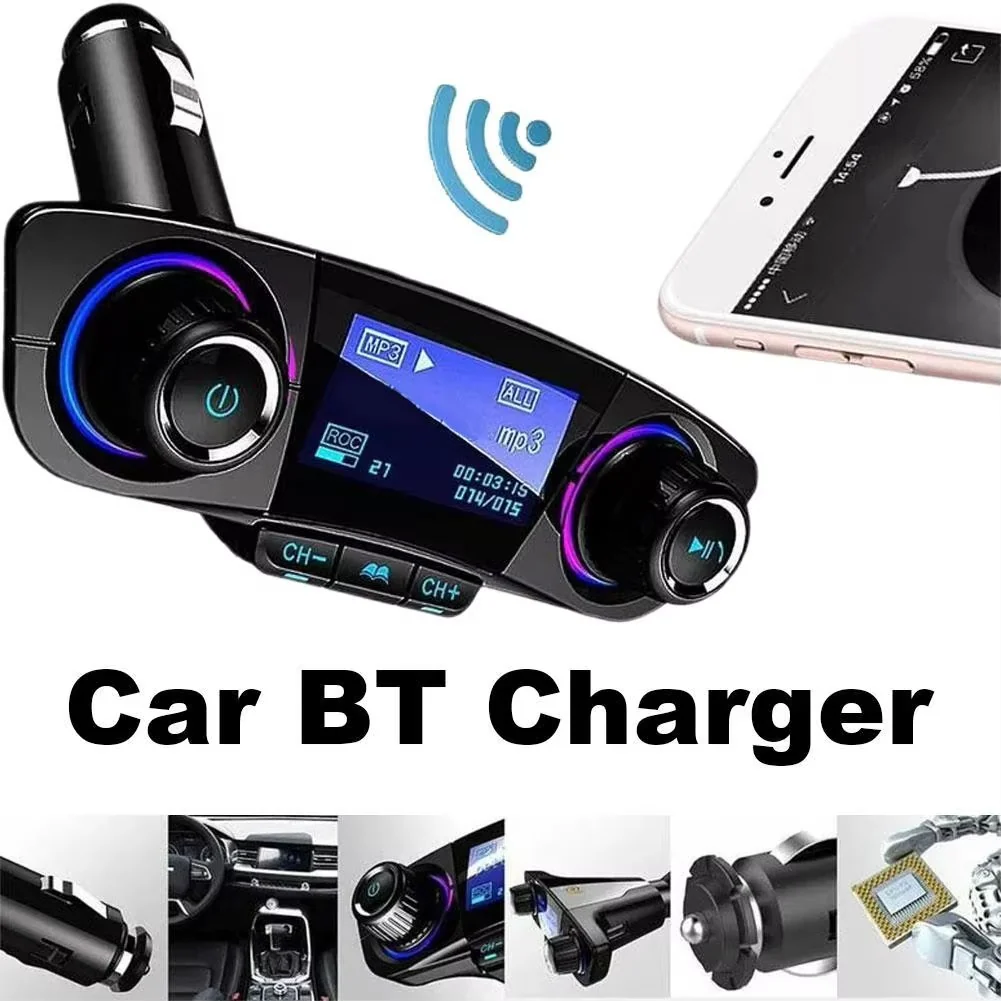Bluetooth 5.0 Car FM Transmitter with USB Charger