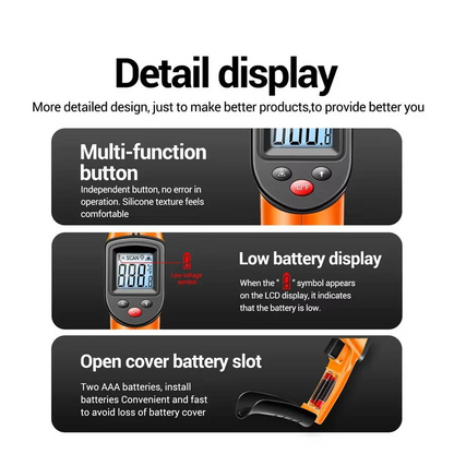 Infraroodlasertemperatuurmeter voor contactloze meting