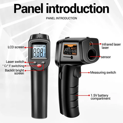 Infraroodlasertemperatuurmeter voor contactloze meting