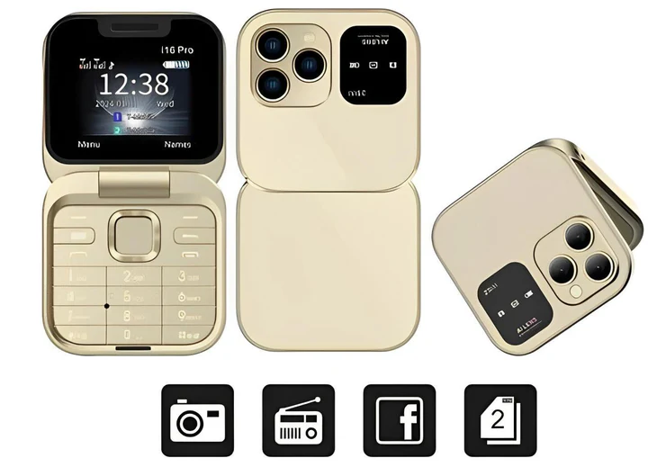 Opvouwbare Dual SIM-telefoon