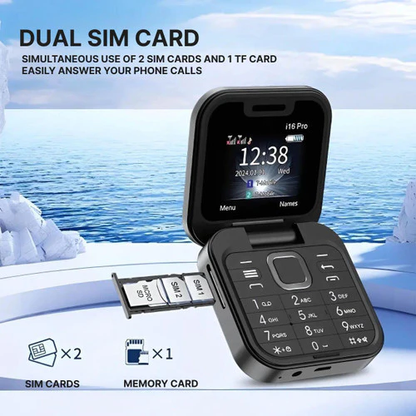Opvouwbare Dual SIM-telefoon