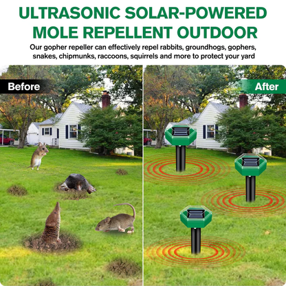 Ultrasonic Mole Repellent Pack of 4