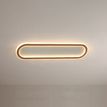 Minimalistische rechthoekige plafondlamp met vlakke montage