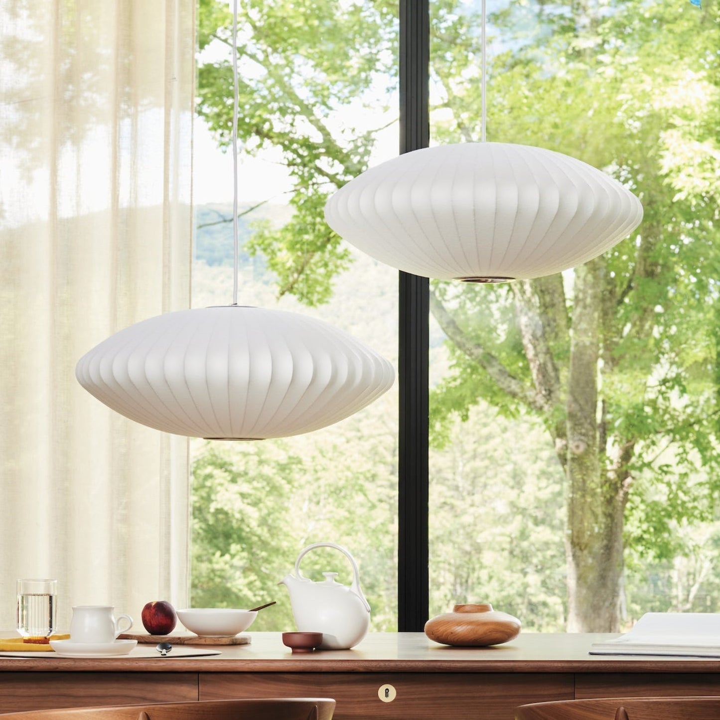 Minimalistische witte bubbel hanglamp