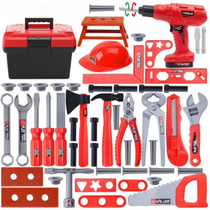 Childrens Childs Mechanic Set Tot Tool Box