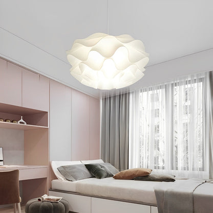Bloemvormige driefasige dimbare LED witte kroonluchter hanglamp