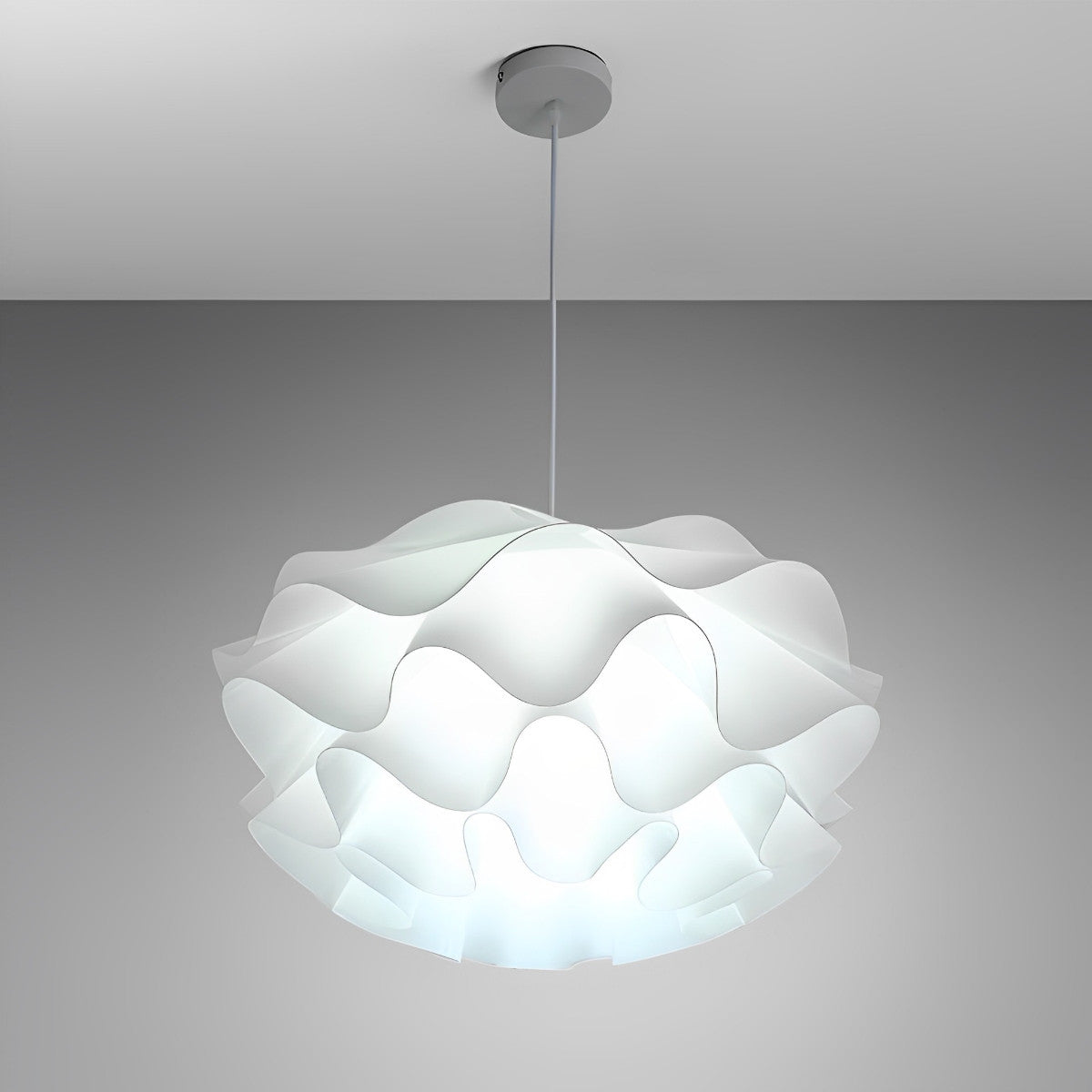 Bloemvormige driefasige dimbare LED witte kroonluchter hanglamp