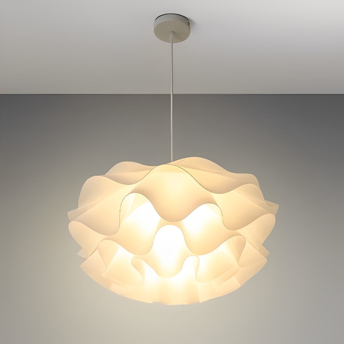 Bloemvormige driefasige dimbare LED witte kroonluchter hanglamp