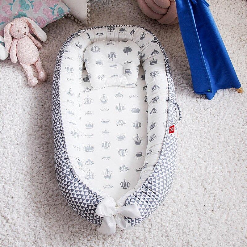 Baby Nest Stoßstange Schlafkopf Kissen Tragbares Babybett