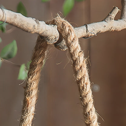 Handgemaakte bamboe hangende kaarslantaarn kandelaar