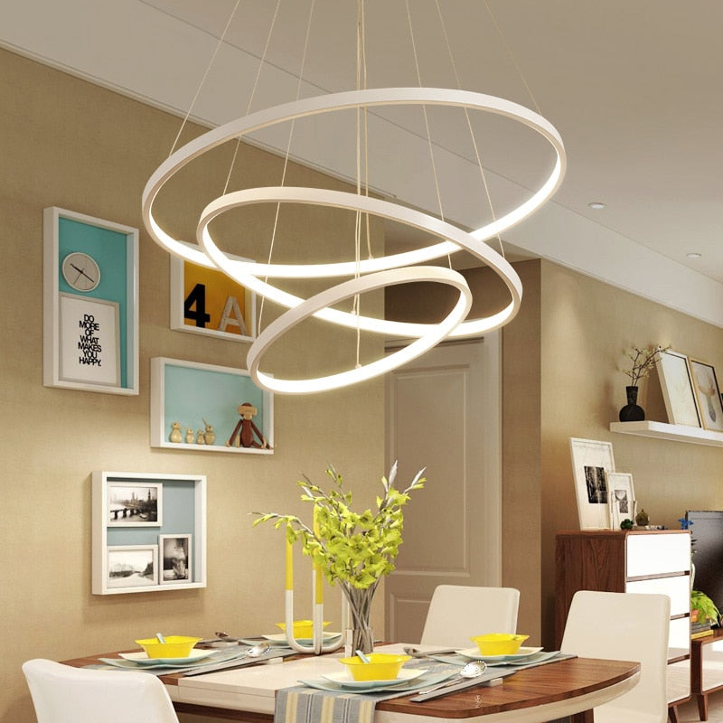 Hedendaagse LED-kroonluchter Luster Ring Lights