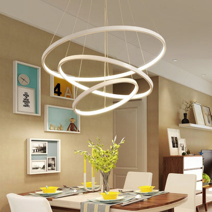 Hedendaagse LED-kroonluchter Luster Ring Lights