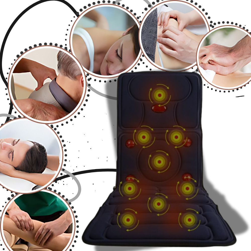 Volledig verwarmd massagekussen - Vibrerende rugmassagemat