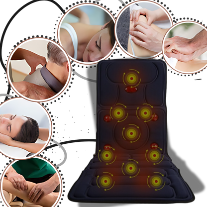 Volledig verwarmd massagekussen - Vibrerende rugmassagemat