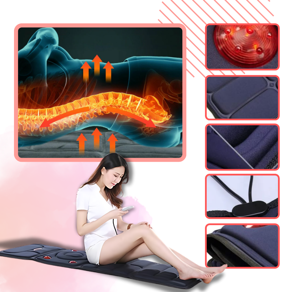 Volledig verwarmd massagekussen - Vibrerende rugmassagemat