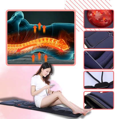 Volledig verwarmd massagekussen - Vibrerende rugmassagemat
