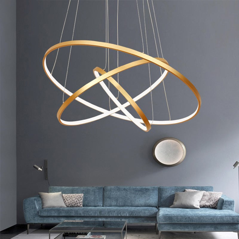 Hedendaagse LED-kroonluchter Luster Ring Lights