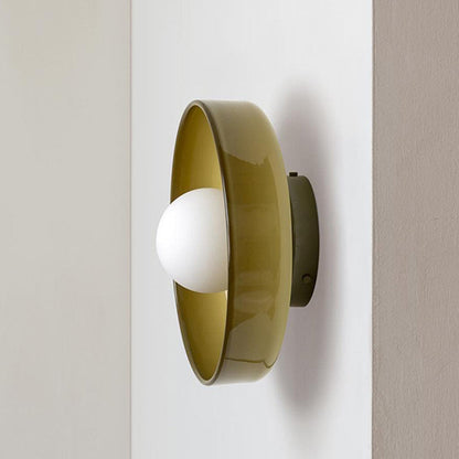 Ronde glazen LED-plafondlamp