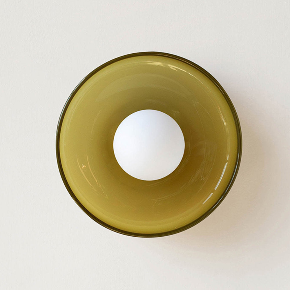 Ronde glazen LED-plafondlamp