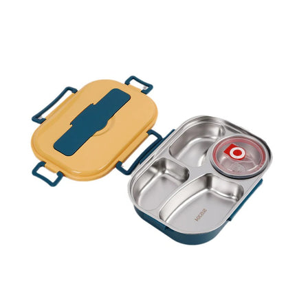 Thermo-Lunchbox mit 4 Fächern, Edelstahl