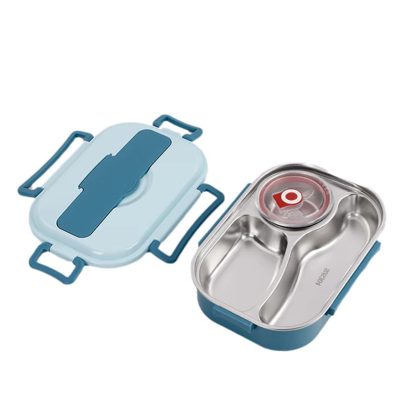 Thermo-Lunchbox mit 4 Fächern, Edelstahl