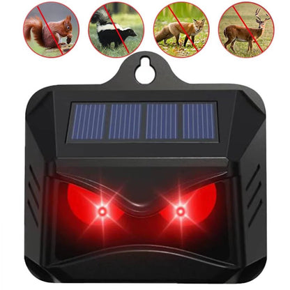Solcelledrevet ultralyds dyreafskrækkende, sæt med 2