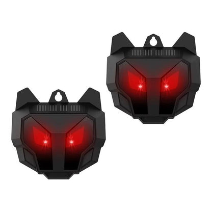 Solcelledrevet ultralyds dyreafskrækkende, sæt med 2