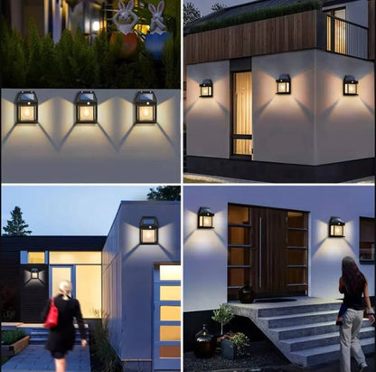 Solar-Wandlampe für den Außenbereich, 2er-Set