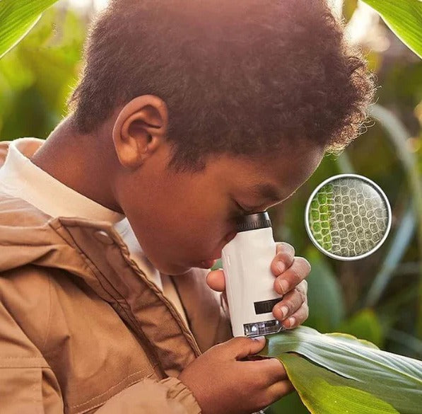 Draagbare mini zakmicroscoop voor kinderen